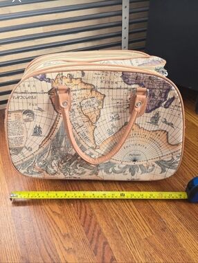 Vintage Via Vee World Map Print LARGE Tote Bag